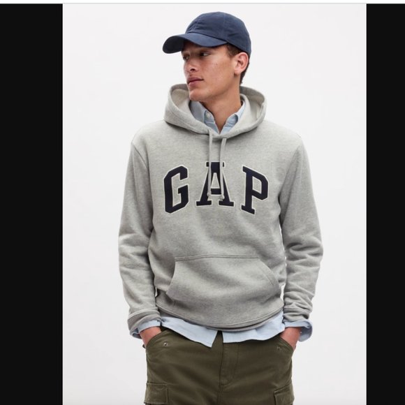 Gap Size XS  (Unisex) Arch logo  hoodie Blue (Navy) w/ Red logo white tr… - Picture 13 of 14